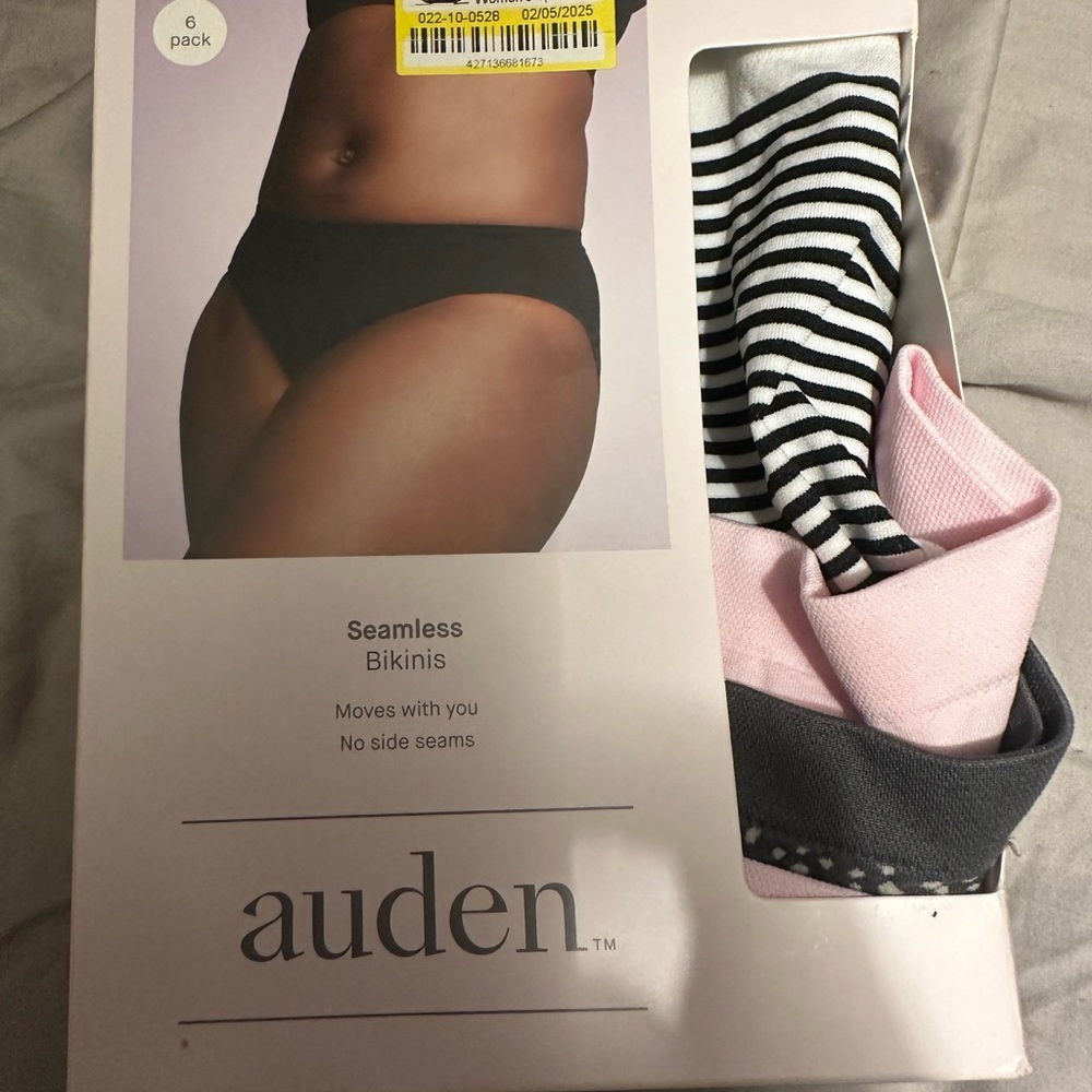 Auden Women's Seamless Bikini Underwear - Black, Pink, Gray